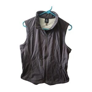 Kuhl Men's Insulated Vest Brown Zip Up Soft Fleece Lined Outdoor Hiking Size M